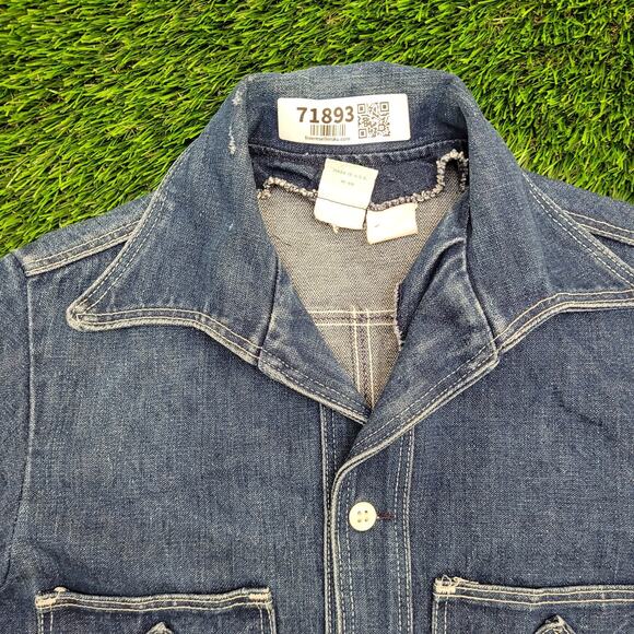 Vintage 80s Wrangler Jacket XS 17x29 Dark-Wash - Picture 10 of 12